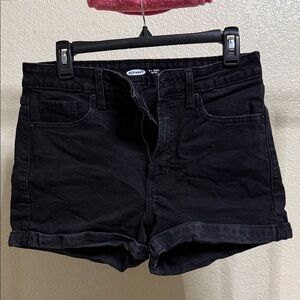 Old Navy Black Rolled-Hem Denim Shorts - Women's